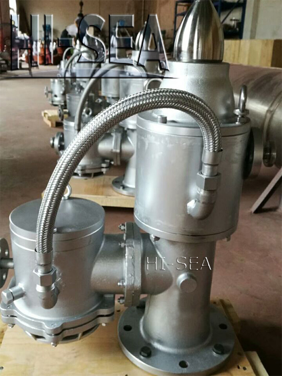 High Velocity Relief Valve with heating device in factory